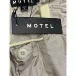 Motel Rocks Motel Parachute Pants Women XL Almond Milk Tan Drawstring Y2K Oversize Baggy New Photo 6