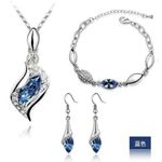 Luxury Austrian Crystal Drop Jewelry Set Photo 0