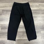 Frank & Eileen  Black Cropped Pants Cotton Blend Raw Hem High rise Wide Leg 10 Photo 1