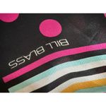 Bill Blass  Vintage Silk Long Neck Scarf Polka Dot Striped 80's-90's Handbag Wrap Photo 3