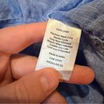 Talbots ‎ Linen Pintuck Popover Shirt Blue Cross Dyed Women's Size XL Long Sleeve Photo 4