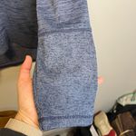 Athleta  Heathered Blue Blissful Bilateral Zip Long Sleeve Top Sz L Photo 4