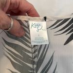 Kona Sol size small Sheer Black and White Leaf Print coverup kimono kaftan EUC Photo 2