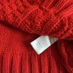 Mudd  Womens Oversized Large Sweater Red Cropped Cable Knit‎ Acrylic Photo 4