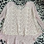 Free People Distressed Lace Back Sweater Photo 3