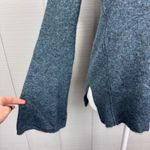 autumn cashmere  Silk Blend Long Bell Sleeve Blue Sweater Contour Seam Size S Photo 2