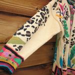 Vintage 90's Hand Knit Berek Pima Cotton Cardigan Sweater Size L Photo 2