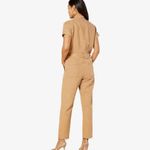 Outerknown  S.E.A. Tan Sand Cotton Linen Jumpsuit Short Sleeve Medium Photo 13