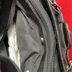 Rosetti Black Faux Leather Shoulder Bag Braided Strap Buckle Hardware Y2K Edgy Photo 13