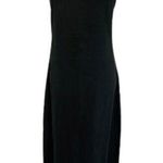 L.L.Bean Linen & Rayon Coastal Summer Maxi Dress Black Lagenlook 6 Photo 0