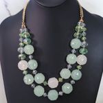 Vintage Necklace Light Green & Light Blue Tones Chunky Statement Photo 0