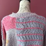 Moon & Madison Large Fuzzy Cropped Flower Sweater NWT Photo 6