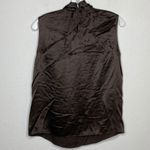 Magaschoni  Silk‎ Sleeveless Top Brown Photo 2
