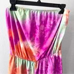 SheIn VCAY Vacation Tie-Dye Multicolor Summer Strapless Short Romper Large NWT Photo 3