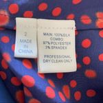 Rebecca Minkoff Sunny Dress Blue/Red Polka Dots Cutout Back 100% Silk Size 2 Photo 11