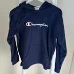 Champion Women’s Dark Blue Pullover Hoodie Size Small Photo 0
