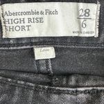 Abercrombie & Fitch Denim Shorts Womens 6 Black Distressed High Rise Grunge Punk Photo 3