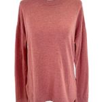 Lou & grey High Low Hem Crewneck Sweater Long Sleeve Pullover Pink Size Medium Photo 0