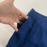J. Jill Dark Marine Blue Linen Cuffed Ankle Lounge Pant XL Photo 4