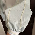 MARCIA | 80s Vintage Pastel Windbreaker \ Full Zip Granny Windbreaker | Large Blue Photo 4