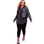 Torrid  Betsey Johnson Plus Size 5X Top Love Kiss Black Button Down Shirt 1196‎ Photo 4