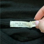 Rag and Bone  black long sleeve scoop neck t shirt sweater with cut out back detail Photo 2