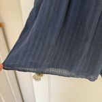 American Eagle  Outfitters Navy Blue Gauze Puff Sleeve Embroidered A-Line Dress M Photo 1