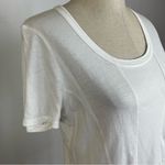 Anthropologie Maeve White Shirred Hem Top Photo 3