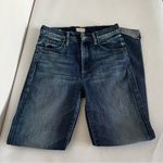Mother High Waisted Rascal Ankle Slit Flip Zip Fly Blue Denim Jeans Size 26 Photo 3