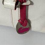 Dooney & Bourke White & Pink Leather Handbag With Heart Buckle Photo 1