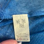 Free People  Sweater V-Neck Pullover Blue Photo 2