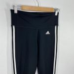 Adidas  Climalite Black White Side Stripe Pull On Leggings Women's Size Small S Photo 3