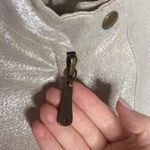 Doma light taupe silver coated moto bomber jacket size S Photo 9