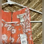Loft Ann Taylor Coral Paisley Floral Print Lace Trim Halter Dress,Size 0,NWT Photo 3
