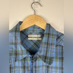 Urban Outfitters As If Plaid Blue Green Cropped Jacket Women’s Sz L Photo 5