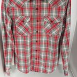 Wrangler  Women Small Red White Plaid Button Up Western Shirt Long Sleeve Stretch Photo 1