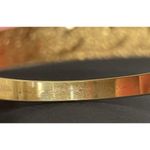Monet Vintage  Bangle Bracelet Etched Goldtone Signed Retro MCM‎ Metal 2.5" Photo 4
