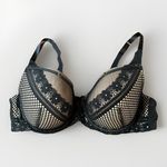 Cacique Black Lace Underwire Bra Size 44C Photo 1