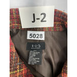 Womans RQT Woman Blazer Jacket 18 W Rust Multicolor Lined Button Down Pockets Size 18W Photo 2