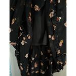 Xhilaration Black/Peach Floral Chiffon Maxi Dress Size XL Ruffle Lined Boho H/L Photo 4