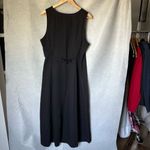 Hillard & Hanson Vintage 90’s Midi Dress Size 10 Black Pinstripe Button Front Photo 1