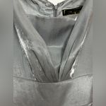 Nina  Nischelle Stunning Shimmering Silver Dress SZ 10 Photo 3