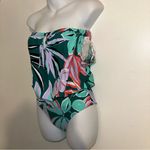 Anne cole one piece blouson Keyhole Swimsuit tube/halter top size 10 women’s 🆕 Photo 4