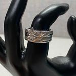 KDJ Two Tone 925 Silver 24k Gold Overlay Diamond Engagement Wedding Ring Set Photo 7