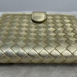 Bottega Veneta Gold Intrecciato Leather Wallet with Coin Pouch - Preowned Photo 5