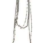Vintage Fashion sweater chain necklace Silver Photo 0