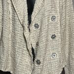 CAbi #985 XS Wheat Chenille Tweed Knit Blazer Photo 5