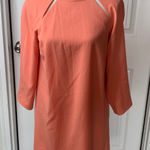 Tibi  orange nectarine peekaboo cutout‎ shift dress size 8 summer vacation Photo 0