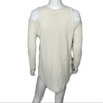 Altar'd State Altar’d State Women's White  Crew Neck Cold Shoulder Long Sleeve Knit Top sz S Photo 4