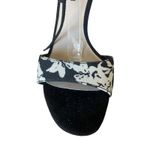 Via Spiga Black & White Floral Print Strappy High Heels Size 8.5 Photo 2